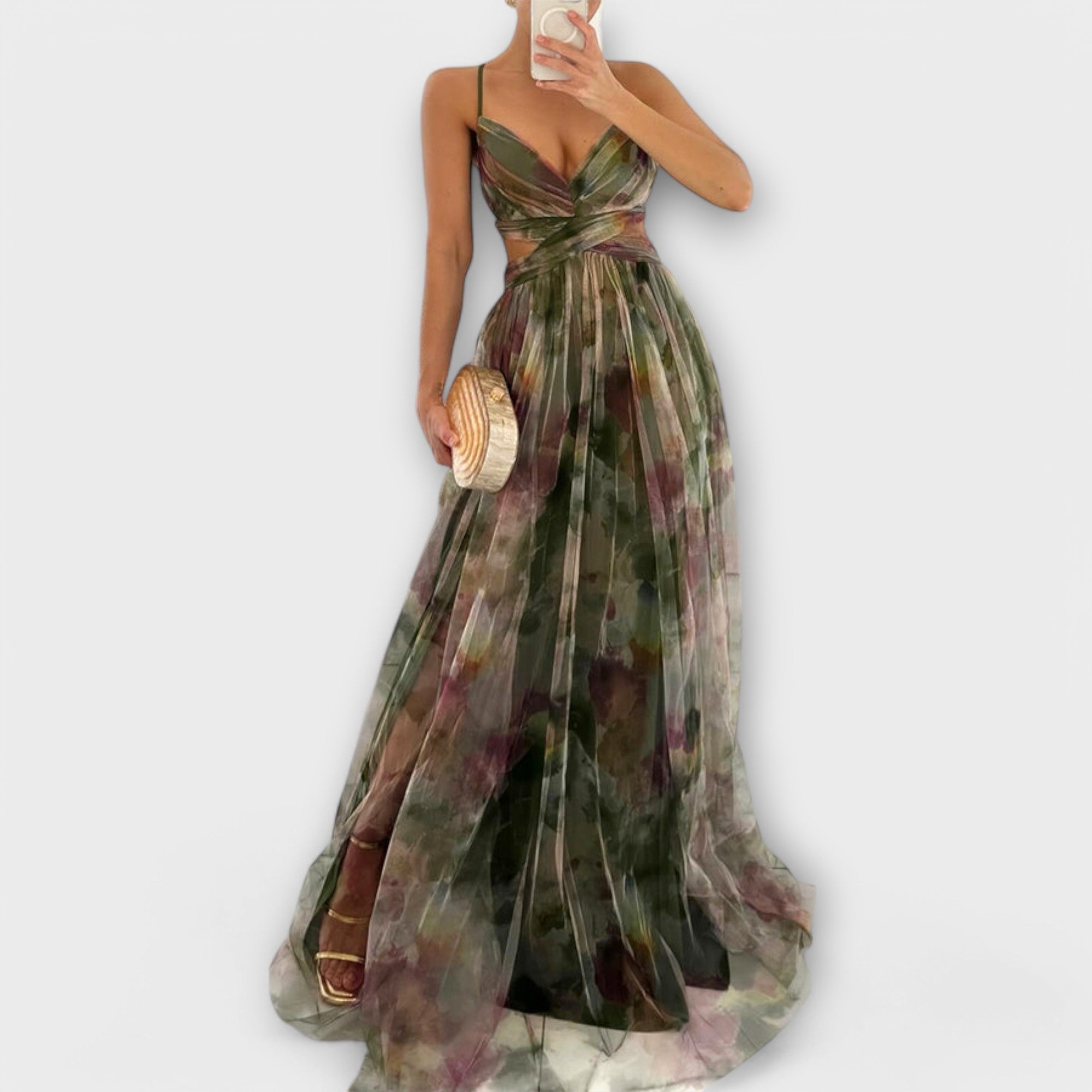 Annai Mesh Maxikjole - Elegant og Figursyet